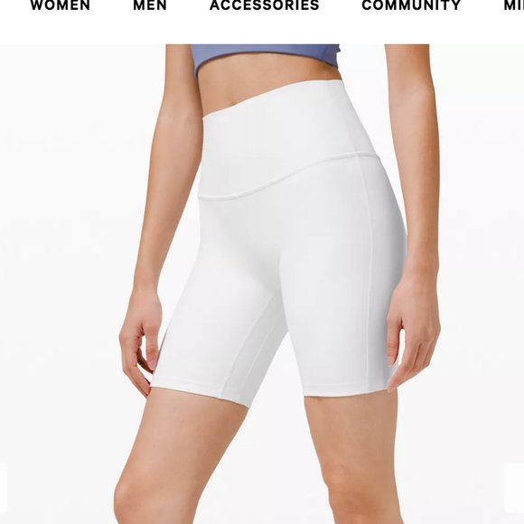 NWT lululemon Align HR White Bike Short SIZE 6  8" - Picture 4 of 9